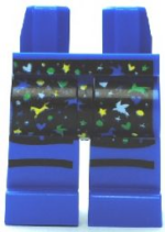 970c00pb0073 - Hips and Legs with Black Skirt with Hearts, Stars, Dots, Bird and Horse Pattern