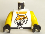973pb0051c01 - Torso Racers Race Tiger Pattern / Yellow Arms / Black Hands
