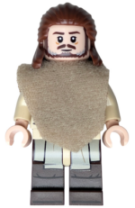 sw1334b - Qui-Gon Jinn - Dark Brown Legs, Poncho, Dark Brown Beard