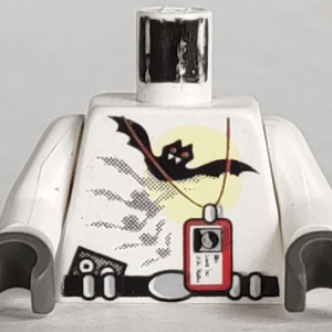 973pb0197c01 - Torso Studios Vampire, Bat and ID Card Pattern / White Arms / Dark Gray Hands
