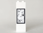 2454pb064 - Brick 1 x 2 x 5 with Map and Pinned Photographs Pattern (Sticker) - Set 4440