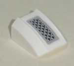 30602pb033 - Slope, Curved 2 x 2 Lip with Black and Gray Vent Pattern (Sticker) - Set 7639