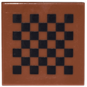 3068pb2181 - Tile 2 x 2 with Black Checkered Pattern