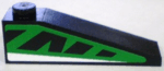 60477pb001R - Slope 18 4 x 1 with Green and Black Pattern, Model Right (Sticker) - Set 8898