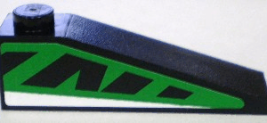 60477pb001R - Slope 18 4 x 1 with Green and Black Pattern, Model Right (Sticker) - Set 8898