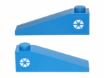 60477pb002 - Slope 18 4 x 1 with White Triangles in Hexagonal Pattern on Both Sides (SW Separatists Insignia) (Stickers) - Set 75012