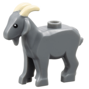 95341pb03 - Goat with Black Eyes and Tan Horns Pattern
