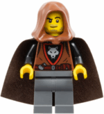 cas585 - Wolfpack - Dark Bluish Gray Legs, Dark Brown Cape, Reddish Brown Hood (Crook)