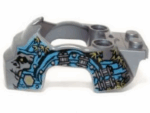 11122pb01 - Flywheel Fairing Gorilla Shape with Dark Azure and Silver Markings and Leaves Pattern