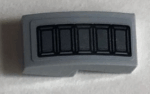 11477pb062 - Slope, Curved 2 x 1 x 2/3 with 5 Dark Bluish Gray Rectangles Pattern (Sticker) - Set 76099
