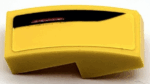 11477pb160L - Slope, Curved 2 x 1 x 2/3 with Black Stripe and Red Taillight Pattern Model Left Side (Sticker) - Set 75893