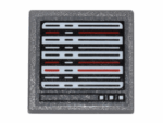 15210pb014 - Road Sign 2 x 2 Square with Open O Clip with Computer Screen with White, Red and Black Lines Pattern (Sticker) - Set 76051