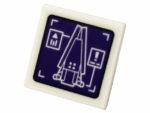 15210pb080 - Road Sign 2 x 2 Square with Open O Clip with Monitor with Wakanda Tower Pattern (Sticker) - Set 76103