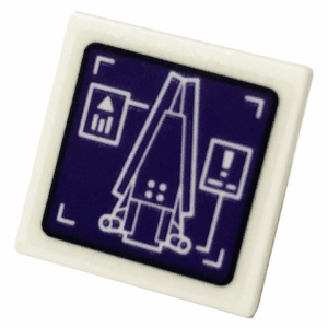 15210pb080 - Road Sign 2 x 2 Square with Open O Clip with Monitor with Wakanda Tower Pattern (Sticker) - Set 76103