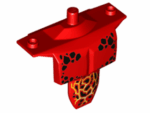 24301pb02 - Large Figure Torso Armor Shoulder Studs with Black Spots and Orange Veins Pattern