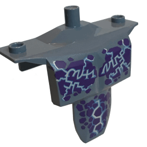 24301pb03 - Large Figure Torso Armor Shoulder Studs with Dark Purple Spots and Medium Blue Veins Pattern
