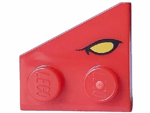 24307pb02 - Wedge, Plate 2 x 2 Right with Yellow Eye with Black Eyelid Pattern (Dungeons & Dragons Red Dragon)