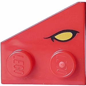 24307pb02 - Wedge, Plate 2 x 2 Right with Yellow Eye with Black Eyelid Pattern (Dungeons & Dragons Red Dragon)