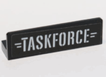 30413pb056 - Panel 1 x 4 x 1 with 'TASKFORCE' Pattern (Sticker) - Set 76047
