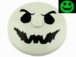 3960pb026 - Dish 4 x 4 Inverted (Radar) with Solid Stud with Black Ghost Face Pattern