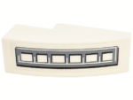50950pb171L - Slope, Curved 3 x 1 with Black and Dark Bluish Gray Grille Pattern Model Left Side (Sticker) - Set 5973