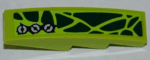 61678pb052R - Slope, Curved 4 x 1 with Dark Green Scales and 3 Screws Pattern Model Right (Sticker) - Set 9447