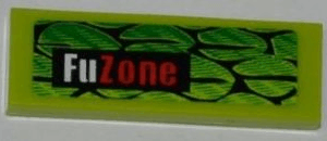 63864pb011R - Tile 1 x 3 with Scales and 'FuZone' Pattern Model Right Side (Sticker) - Set 8231