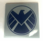 6881pb08 - Tile 6 x 6 with Dark Blue SHIELD Logo Pattern (Sticker) - Set 6869