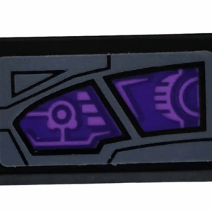 85984pb261L - Slope 30 1 x 2 x 2/3 with Purple Sight Pattern Model Left Side (Sticker) - Set 76100