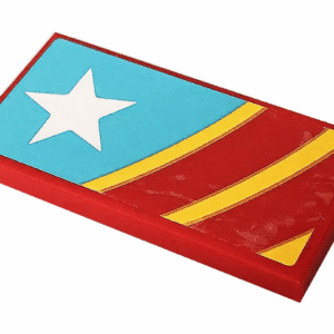 87079pb0894 - Tile 2 x 4 with Star and Stripes Pattern (Sticker) - Set 41232