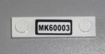 92593pb011 - Plate, Modified 1 x 4 with 2 Studs without Groove with 'MK60003' Pattern (Sticker) - Set 60003