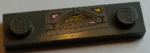92593pb031 - Plate, Modified 1 x 4 with 2 Studs without Groove with Control Panel with Bright Pink and Yellow Lights Pattern (Sticker) - Set 7930