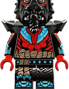 njo0893 - Lord Ras - Red Markings and Muscles, Pearl Dark Gray Shoulder Armor