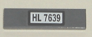2431pb0076 - Tile 1 x 4 with 'HL 7639' Pattern (Sticker) - Set 7639