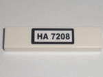 2431pb0157 - Tile 1 x 4 with Black 'HA 7208' Pattern (Sticker) - Set 7208