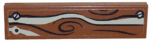 2431pb0263 - Tile 1 x 4 with Wood Grain with Dark Tan Streak and 2 Screws Pattern (Sticker) - Set 79010