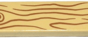 2431pb0366 - Tile 1 x 4 with Wood Grain Medium Nougat Pattern