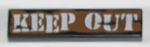 2431px5 - Tile 1 x 4 with 'KEEP OUT' Pattern