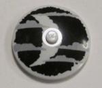 3960pb025 - Dish 4 x 4 Inverted (Radar) with Solid Stud with Crescent Moon and Clouds Pattern