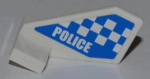 44661pb018 - Tail Shuttle, Small with 'POLICE' and Blue and White Checkered Pattern on Both Sides (Stickers) - Set 4440