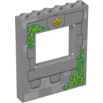 15627pb006 - Panel 1 x 6 x 6 with Window with Fleur-de-lis and Leaves Pattern