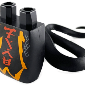 98140pb12 - Lower Body with Tail and Black Scales, Orange Highlight and Red Ninjago Logogram 'FIRE' Pattern