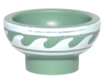 34172pb01 - Minifigure, Utensil Bowl with White Rim and Waves Pattern