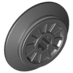 55423c01 - Train Wheel RC, Spoked with Technic Axle Hole and Rubber Friction Band