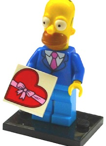 colsim2-1 - Date Night Homer, The Simpsons, Series 2 (Complete Set with Stand and Accessories)