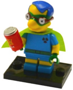 colsim2-6 - Fallout Boy Milhouse, The Simpsons, Series 2 (Complete Set with Stand and Accessories)