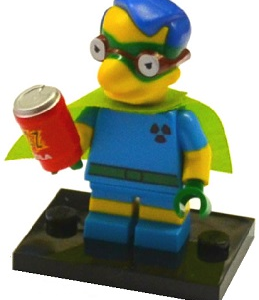 colsim2-6 - Fallout Boy Milhouse, The Simpsons, Series 2 (Complete Set with Stand and Accessories)